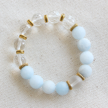 Load image into Gallery viewer, The Evie Bracelet in Aquamarine &amp; Clear Quartz
