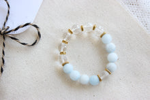 Load image into Gallery viewer, The Evie Bracelet in Aquamarine &amp; Clear Quartz
