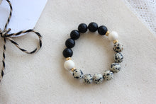 Load image into Gallery viewer, The Mencie Bracelet in Dalmatian Jasper &amp; Black Onyx
